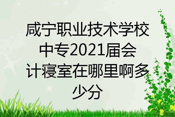 咸宁职业技术学校中专2021届会计寝室在哪里啊多少分