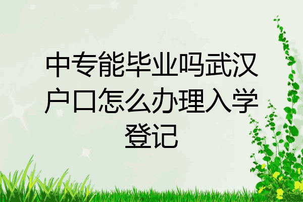中专能毕业吗武汉户口怎么办理入学登记