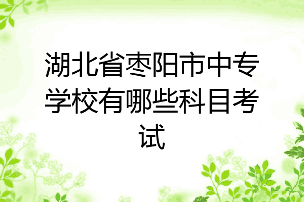 湖北省枣阳市中专学校有哪些科目考试