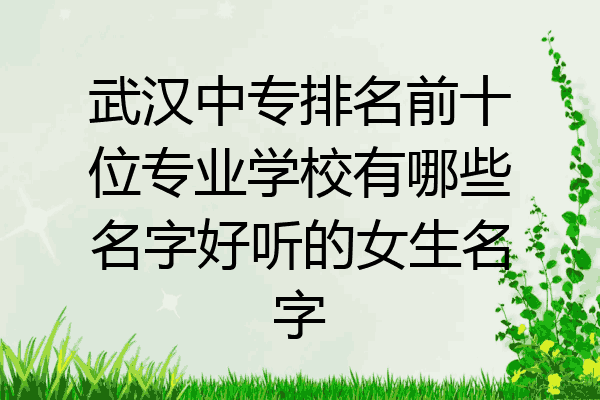 武汉中专排名前十位专业学校有哪些名字好听的女生名字