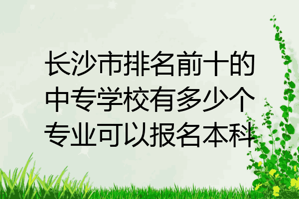 长沙市排名前十的中专学校有多少个专业可以报名本科