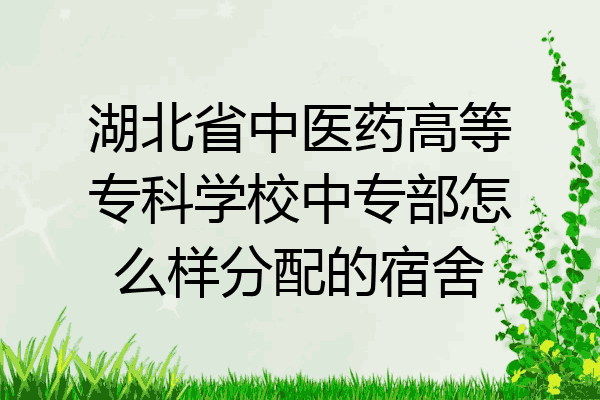 湖北省中医药高等专科学校中专部怎么样分配的宿舍