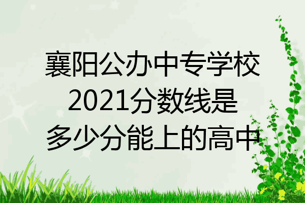 襄阳公办中专学校2021分数线是多少分能上的高中
