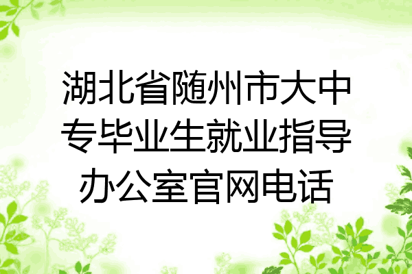 湖北省随州市大中专毕业生就业指导办公室官网电话