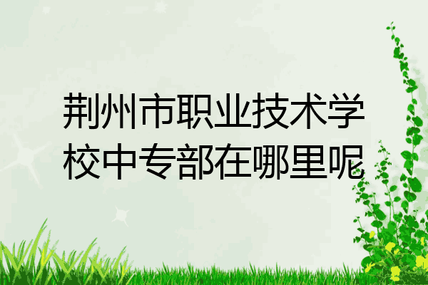 荆州市职业技术学校中专部在哪里呢