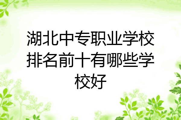 湖北中专职业学校排名前十有哪些学校好
