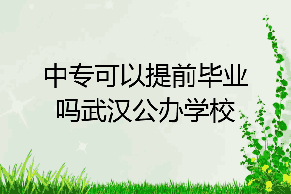 中专可以提前毕业吗武汉公办学校