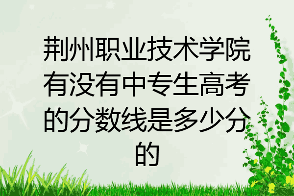 荆州职业技术学院有没有中专生高考的分数线是多少分的