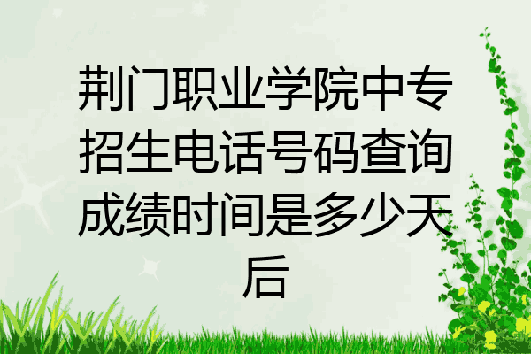 荆门职业学院中专招生电话号码查询成绩时间是多少天后
