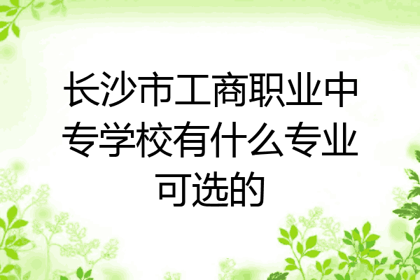 长沙市工商职业中专学校有什么专业可选的