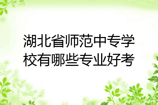 湖北省师范中专学校有哪些专业好考