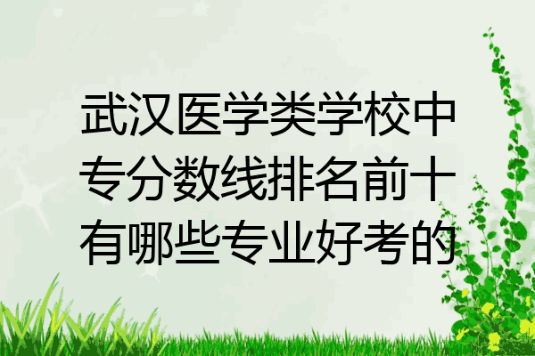 武汉医学类学校中专分数线排名前十有哪些专业好考的