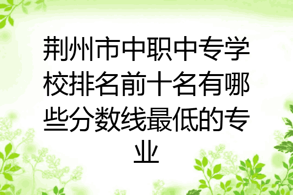 荆州市中职中专学校排名前十名有哪些分数线最低的专业