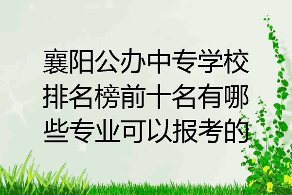 襄阳公办中专学校排名榜前十名有哪些专业可以报考的