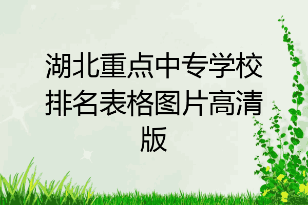 湖北重点中专学校排名表格图片高清版