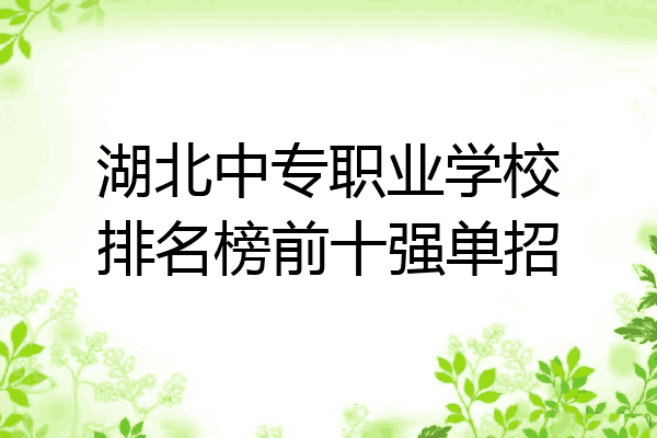 湖北中专职业学校排名榜前十强单招