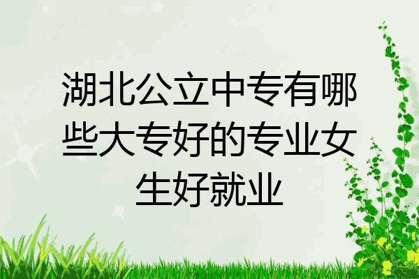 湖北公立中专有哪些大专好的专业女生好就业