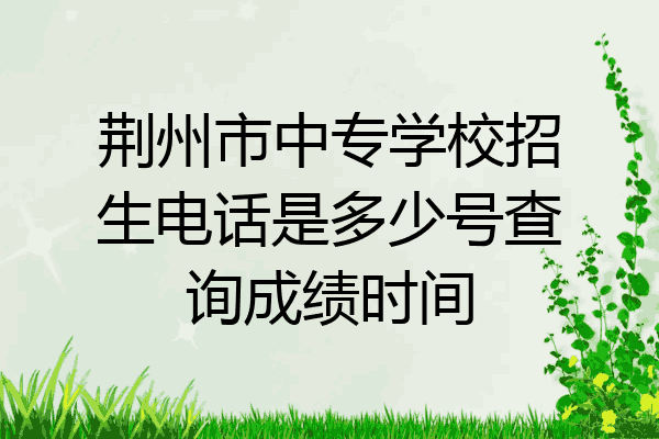 荆州市中专学校招生电话是多少号查询成绩时间