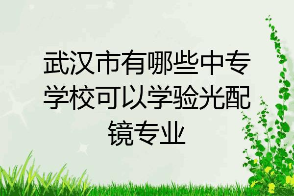 武汉市有哪些中专学校可以学验光配镜专业