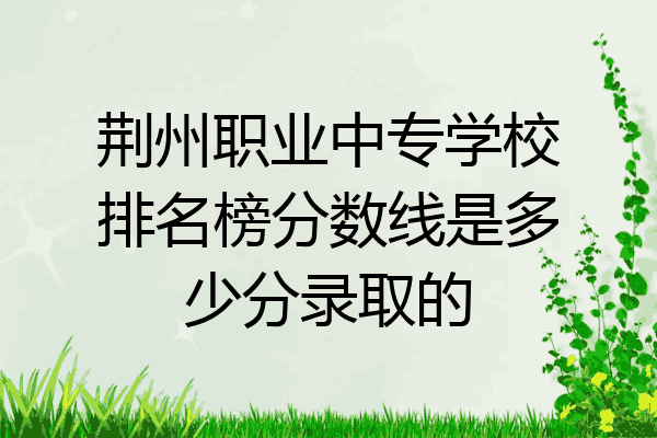 荆州职业中专学校排名榜分数线是多少分录取的