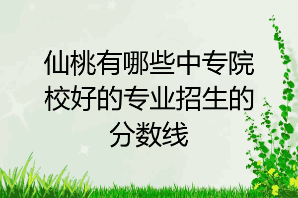 仙桃有哪些中专院校好的专业招生的分数线
