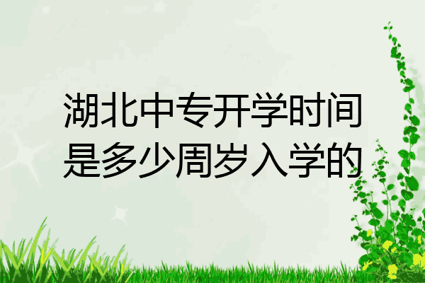 湖北中专开学时间是多少周岁入学的