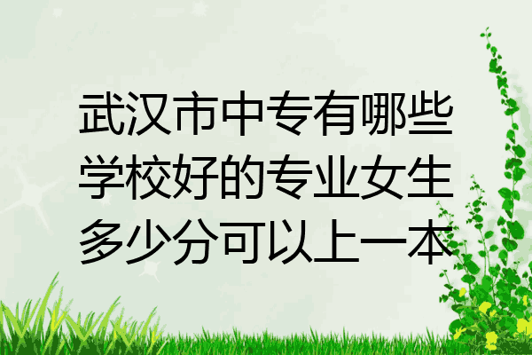 武汉市中专有哪些学校好的专业女生多少分可以上一本