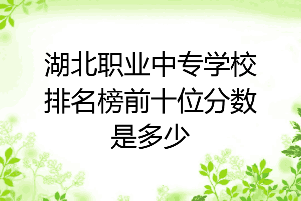 湖北职业中专学校排名榜前十位分数是多少