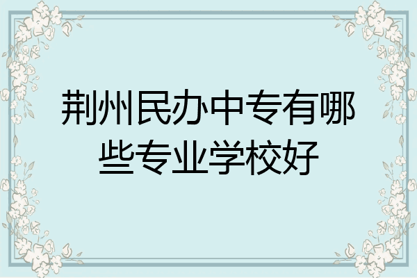 荆州民办中专有哪些专业学校好