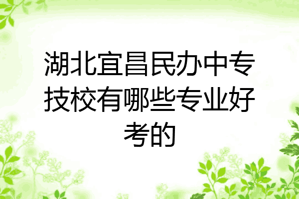 湖北宜昌民办中专技校有哪些专业好考的