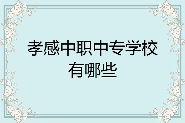 孝感中职中专学校有哪些
