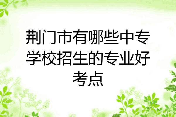 荆门市有哪些中专学校招生的专业好考点