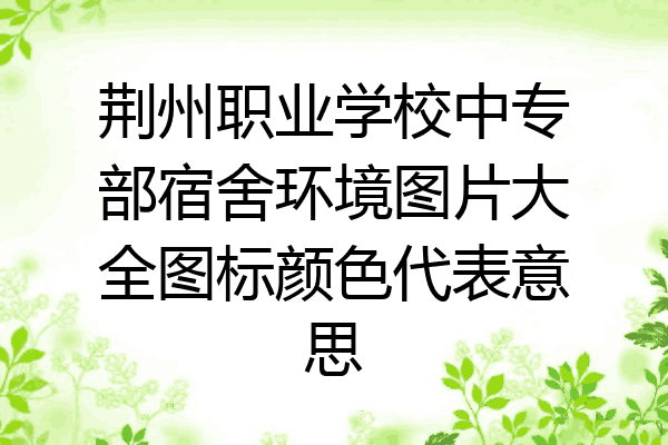 荆州职业学校中专部宿舍环境图片大全图标颜色代表意思