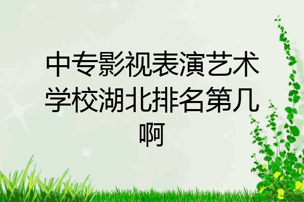 中专影视表演艺术学校湖北排名第几啊