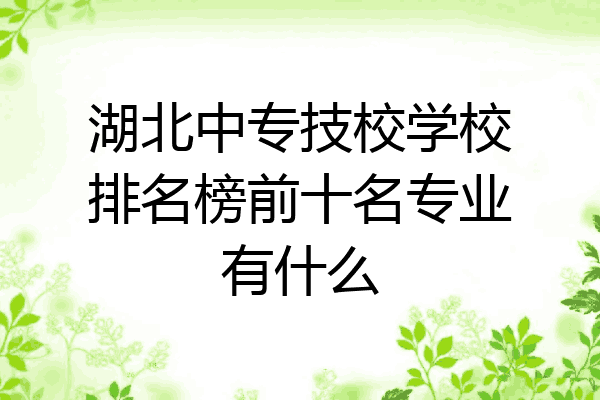 湖北中专技校学校排名榜前十名专业有什么