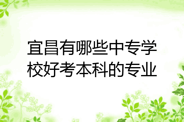 宜昌有哪些中专学校好考本科的专业