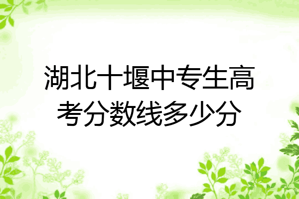 湖北十堰中专生高考分数线多少分