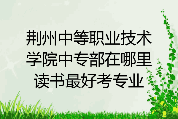 荆州中等职业技术学院中专部在哪里读书最好考专业