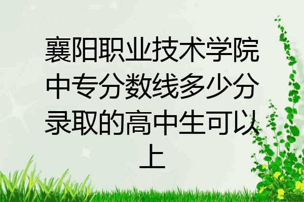 襄阳职业技术学院中专分数线多少分录取的高中生可以上