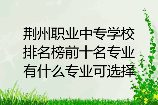 荆州职业中专学校排名榜前十名专业有什么专业可选择
