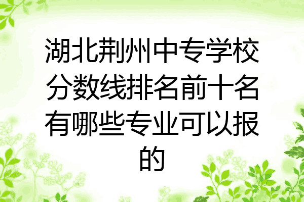 湖北荆州中专学校分数线排名前十名有哪些专业可以报的