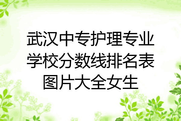 武汉中专护理专业学校分数线排名表图片大全女生