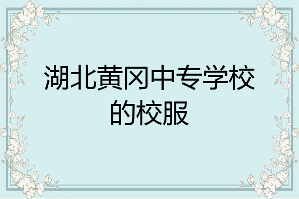 湖北黄冈中专学校的校服