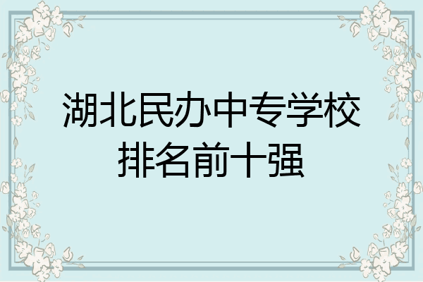 湖北民办中专学校排名前十强