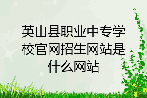 英山县职业中专学校官网招生网站是什么网站