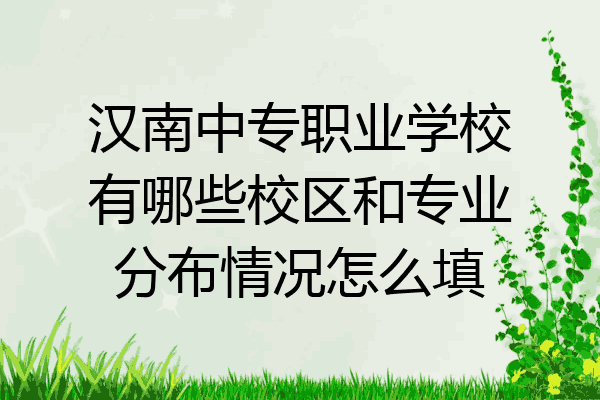 汉南中专职业学校有哪些校区和专业分布情况怎么填