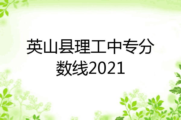 英山县理工中专分数线2021