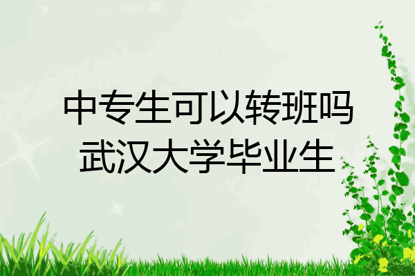中专生可以转班吗武汉大学毕业生