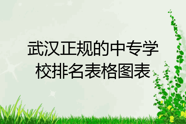 武汉正规的中专学校排名表格图表