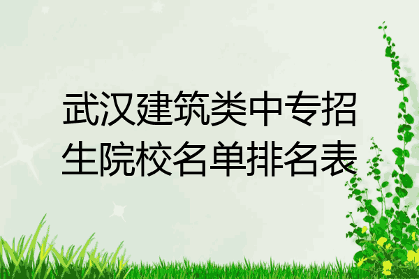 武汉建筑类中专招生院校名单排名表